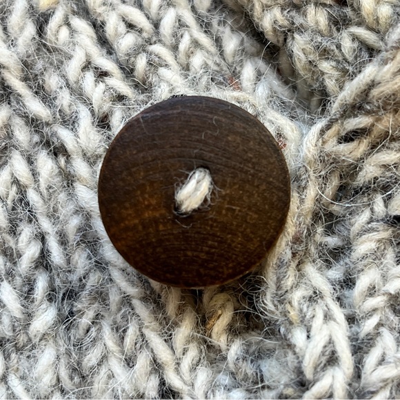 Fisherman Ireland Sweater Knit Merino Alpaca Wool Blend Shawl Collar Button Sz M - Picture 15 of 16